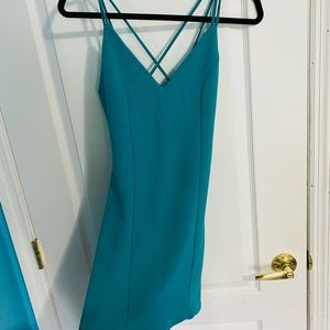 Strappy Teal Bodycon Dress